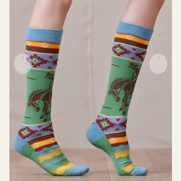 Double D Ranchwear Canyon Cover Colorful Patterned Knee-High Socks - Picture 1 of 2